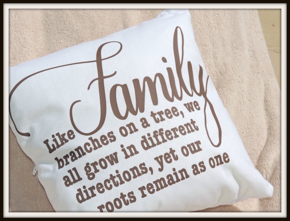 Family tree pillow, family roots throw pillow, family union gift, family wedding gift, leaving home gift, college student gift