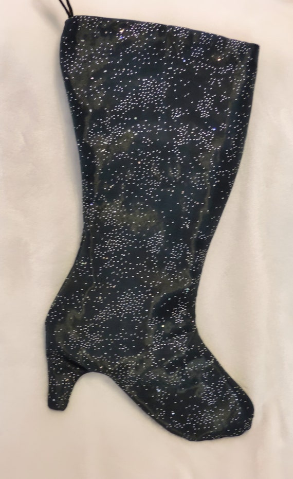 high heel stocking, unique christmas stocking, glamazon stocking, ruffle stiletto stocking, stiletto heel stocking, fashionista stocking