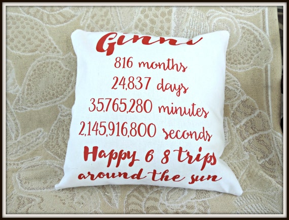 Happy Birthday Pillow, trips around the sun, birthdate pillow, time on earth pillow, Personalized birthday pillow, Birthday pillow
