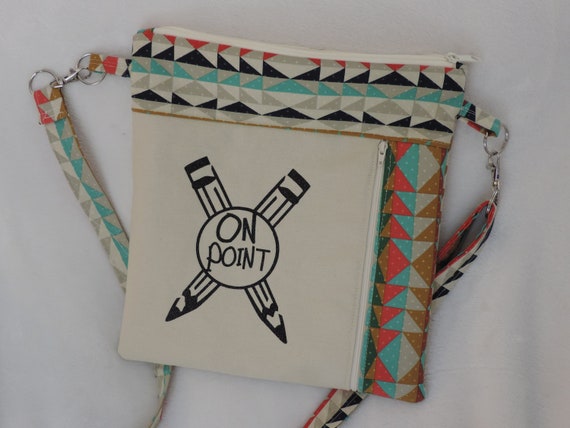 On Point Crossbody bag, teacher appreciation bag, gift for teacher, South Western purse, Taos Fabric bag, Desert fabric purse