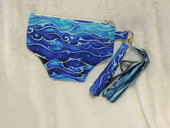 beach bikini wristlet, ocean wristlet, panty wristlet, purse for cruise, resort wear, beach wedding accessory, best friend gift