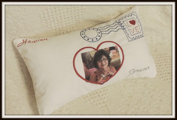 Photo postcard from home pillow, isolation gift, quarantine gift, sending love letter, letter from heaven, memory gift, gift for grandma