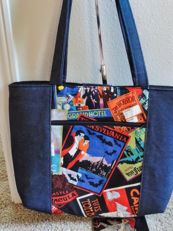 horror movie poster bag, vintage movie poster bag, horror movie fan gift, Halloween purse, movie poster art