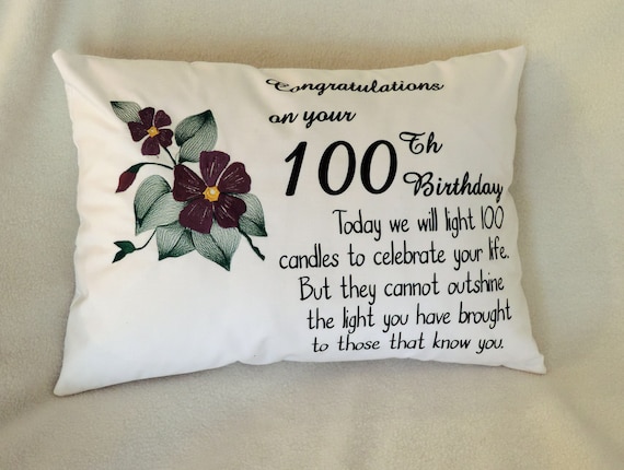 100 birthday gift, 100 birthday idea, Personalized 100th birthday pillow, 1922 birthday, gift for grandma, born in 1922, best selling item