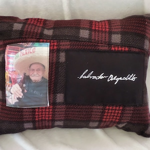 Memory shirt pillow with handwriting and picture, made from clothing, personalized photo pillow, grief gift, bereavement gift, in memory image 5