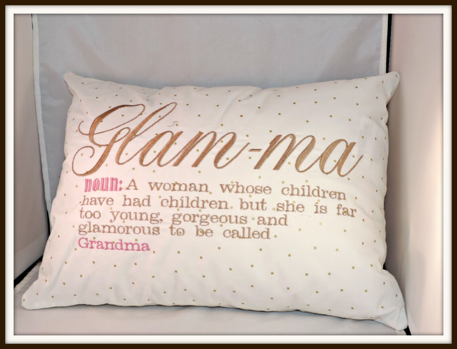 Glamma Glamma pillow glamma definition pillow dictionary Etsy