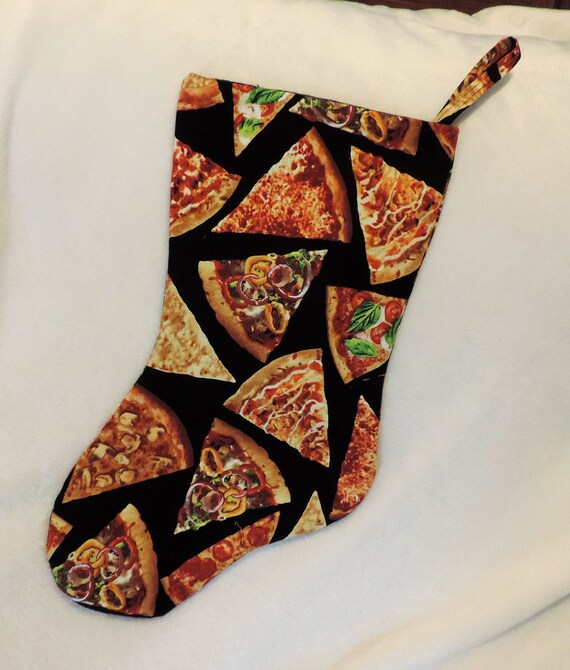 Pizza Christmas Stocking, Pizza lover Christmas stocking, unique Christmas stocking, pizza lover gift, gift for server, Italian stocking