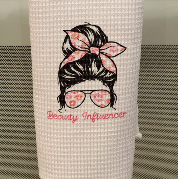 beauty influencer towel, direct marketing gift, cosmetologist gift, hairdresser gift, farmasi rep gift