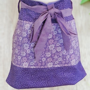 Retro Look Diner Apron, Purple kitchen decor, Half Apron with Pockets, Stylish clothing Protector with Extra Long Ties, Durable Kitchenwear