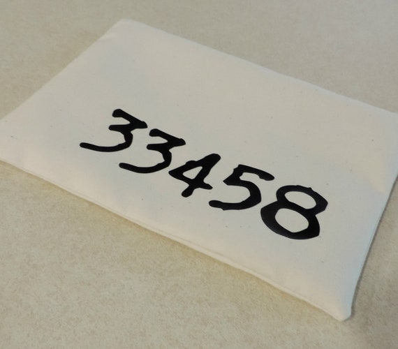 zip code bag, zip code gift, address bag, leaving home gift, housewarming gift, agent closing gift, zip code art, your address bag
