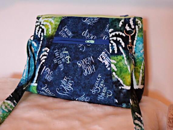 water wishes ride the wave blue crossbody bag for women, summer bag for kids, surfer girl gifts, beach bag, cruise gifts, vacation bag, best