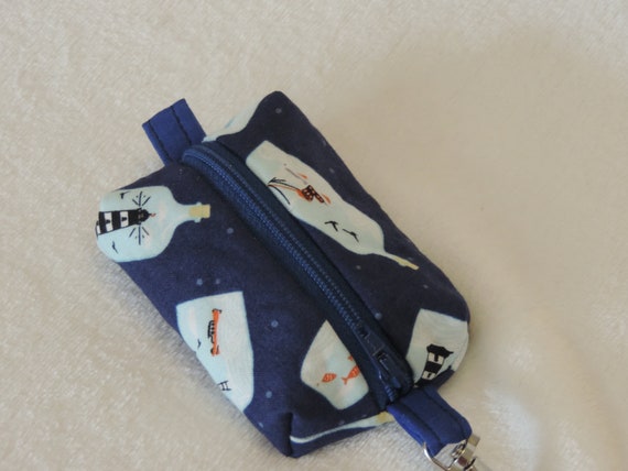 nautical small boxy bag, beach lover bag, change pouch, stocking stuffer, boxy coin purse, white elephant gift,