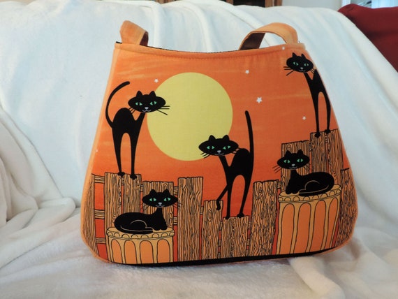 Halloween bag, black cat purse, Halloween purse, Halloween accessories, black cat décor, Halloween decor