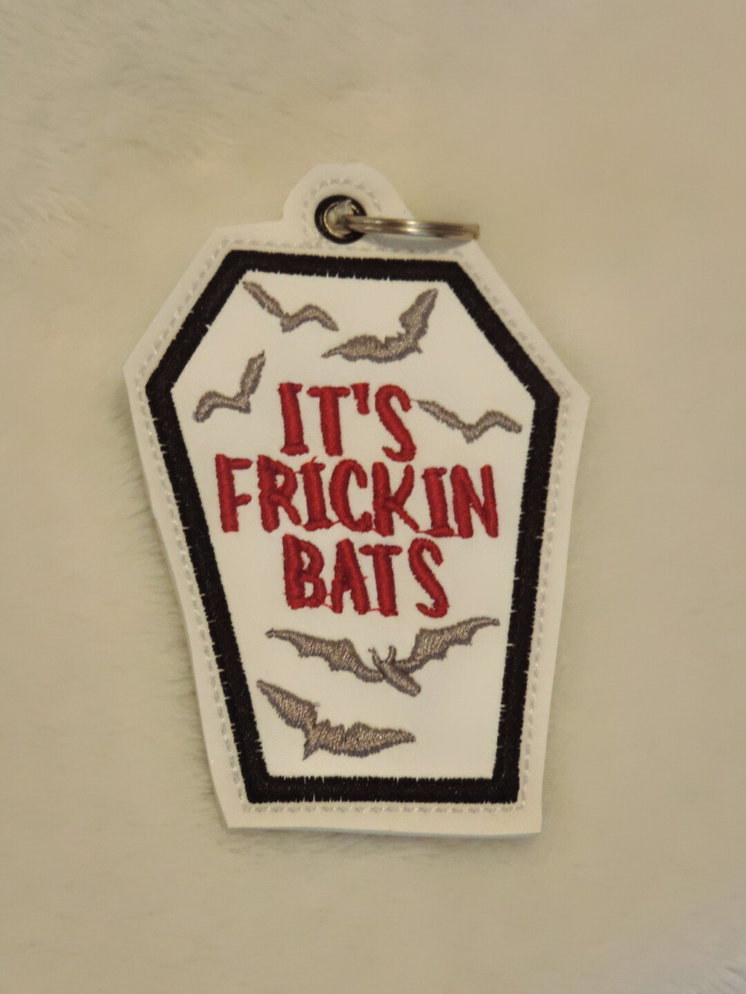 Unique Halloween Bats Keychain Its Frickin Bats Keyfob Etsy