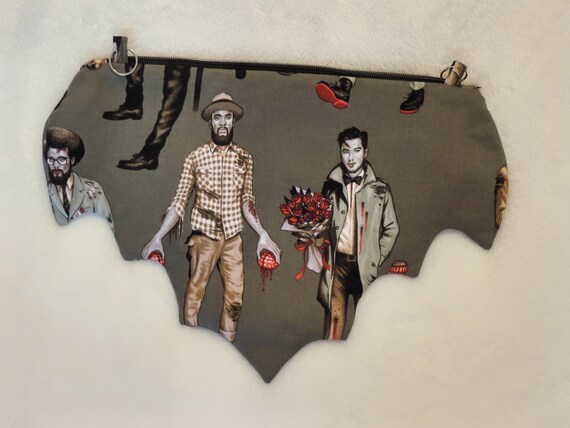 sexy zombie Halloween bag, zombie crossbody, wicca gift, psychic giftbat wing fanny pack, goth, zombie bat wing purse, bat wing waist bag