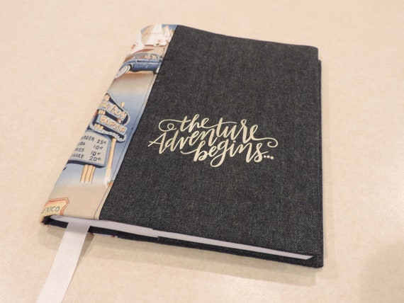 composition notebook cover, travel notebook cover, adventure fabric journal cover