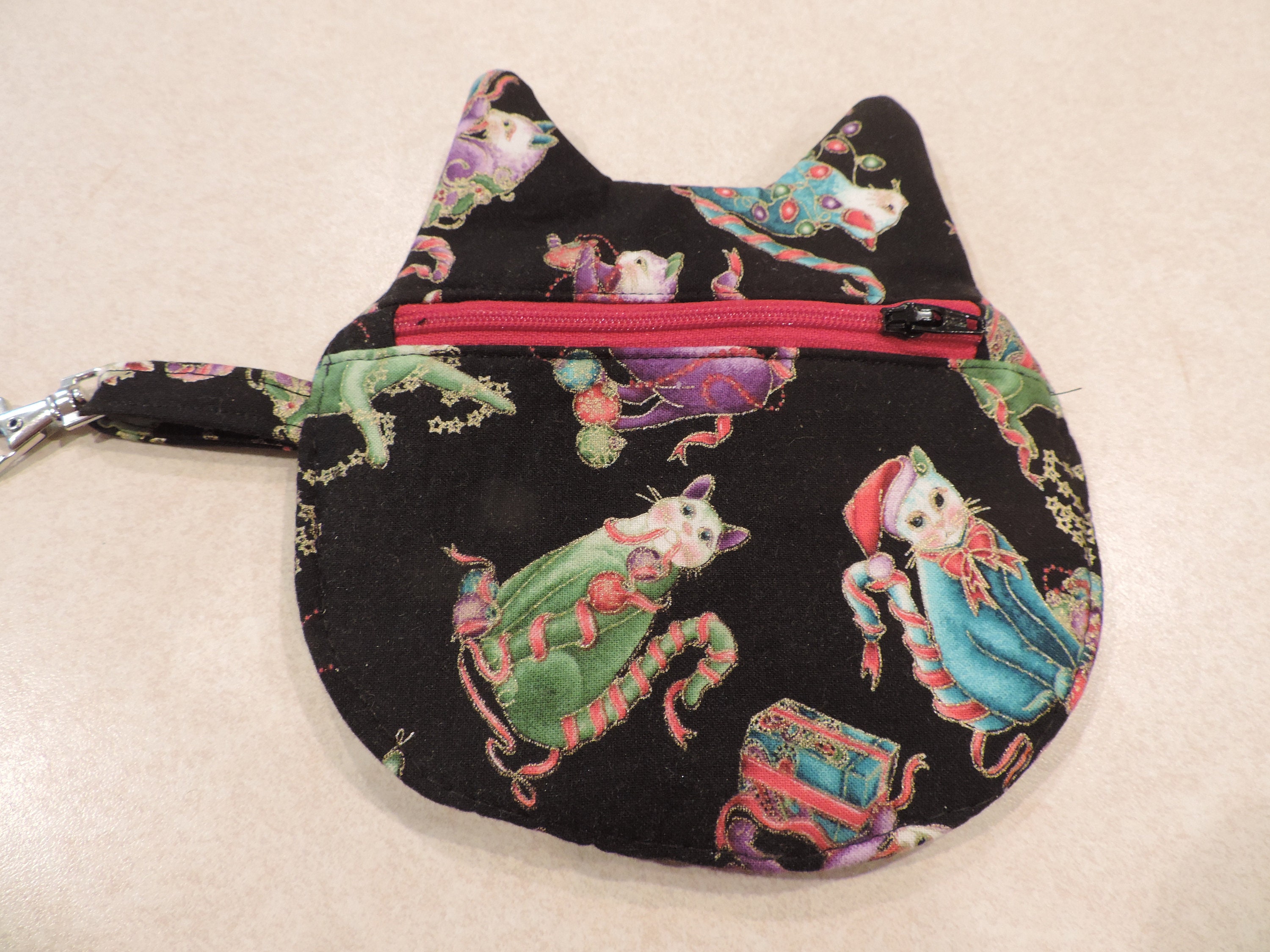 cat pouch, Keychain Coin Pouch, Cat bag, Cat Keychain, cat holiday ...