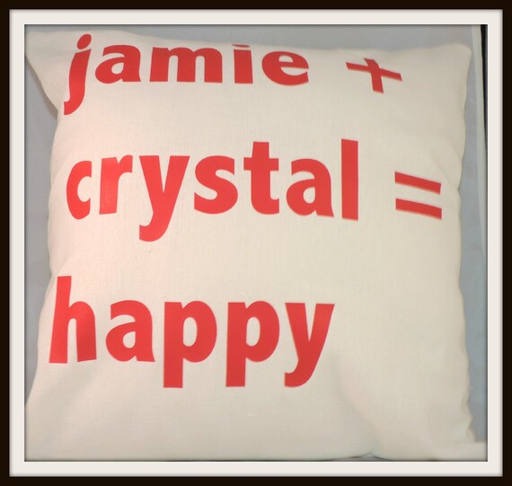 Love pillow, personalized love pillow, happy pillow, wedding gift, engagement gift, gift for boyfriend, gift for girlfriend