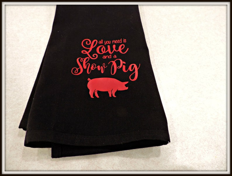 pig lover gift love my pig farm life towel show pig Pig towel pig love all you need is love and a pig Pig show towel