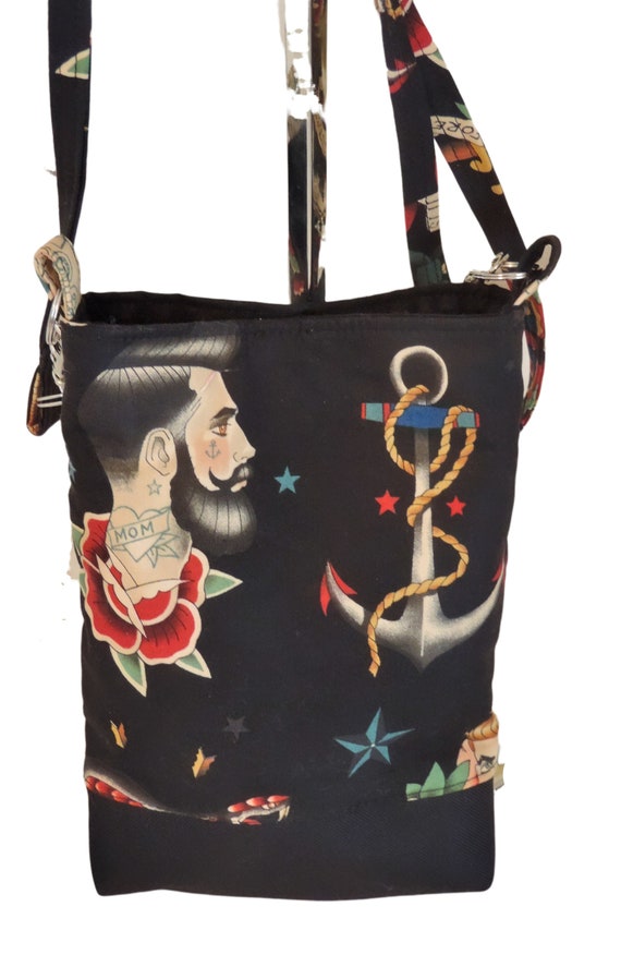 nautical crossbody phone pouch, crossbody phone bag, sailor moon minimalist purse, date night bag, tatoo man phone bag, resort wear