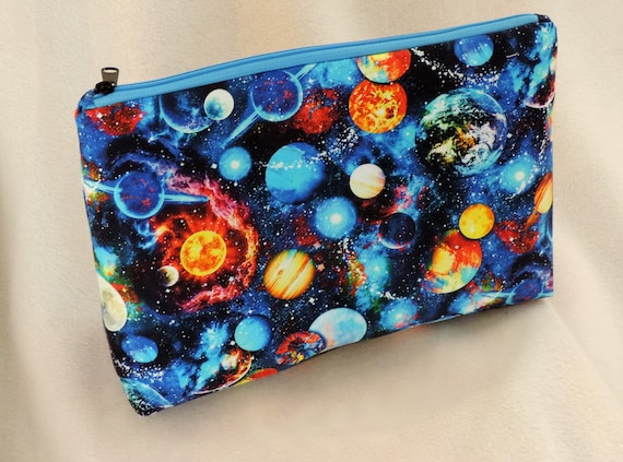 celestial cosmetic bag, astronomy bag, cosmic toiletry bag, STEM, Science girl, math & science, science gift, science teacher, science lover