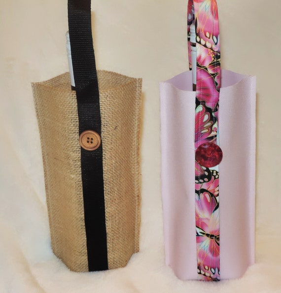 wine bottle tote, wine bottle caddy, bottle carrier, reusable wine carrier, reusable gift bag tote, wine hostess gift, holiday gift bag