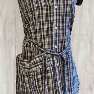 memory apron from shirt, memory shirt apron from clothing, grandpa's shirt, dad's shirt apron, in memory of, gift for mom, grief gift
