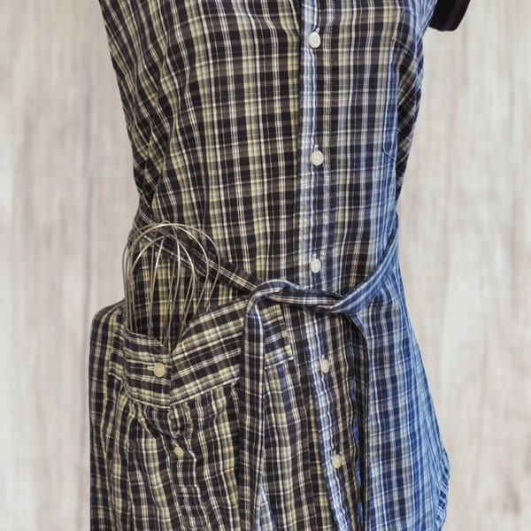 memory apron from shirt, memory shirt apron from clothing, grandpa's shirt, dad's shirt apron, in memory of, gift for mom, grief gift