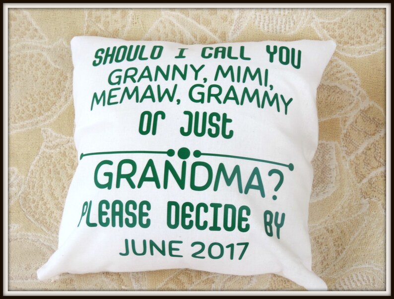 New Grandma Pillow Pregnancy Reveal Gift Grandma Pillow New Etsy