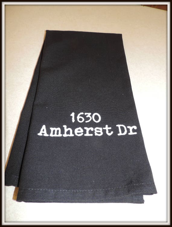 zip code dish towel, zip code towel, your city towel, zip code gift, address dish towel, real estate agent closing gift, housewarming gift
