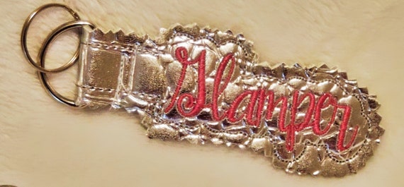 glamper keychain, silver keychain, RV accessories for women, rv keychain