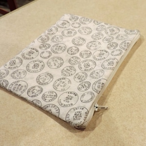 postal cosmetic bag, postal worker appreciation, usps gift, usps appreciation,  mail toiletry bag, postmark make up bag, postal worker gift