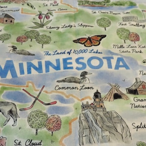 TWO yards Minnesota State fabric, state pride, exclusively designed for Joann fabrics