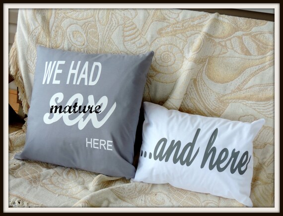 We had sex here... And here.... companion pillow, sex here pillow, lovers pillow, partner pillow, sexy girlfriend gift, newlywed gift
