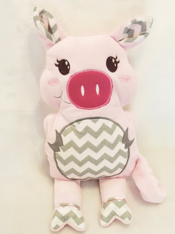 pig stuffee set, pig stuffee doll, pig softee and sleep mask, pig stuffed animal, gift for toddler, gift for girls