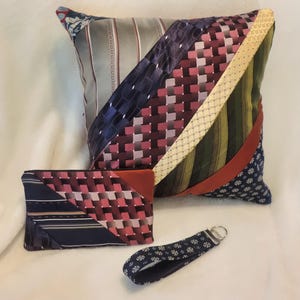 memorial necktie pillow, dads ties pillow made loved ones ties, in memory of dad neckties pillow, sympathy gift loss of father for daughter