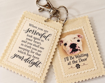 Pet loss Memorial Purse Fob Charm, Pet photo Sympathy Gift for Loss of pet, Bereavement Keepsake, Remembrance Charm,