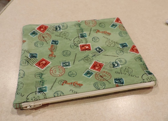postal cosmetic bag, postal worker appreciation, usps gift, usps appreciation, mail toiletry bag, postmark make up bag, postal worker gift