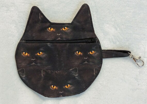 cat pouch, cat Keychain Coin Pouch, Cat bag, cat coin purse, cat purse charm, cat lover gift