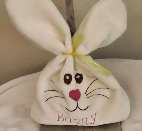 easter treat bags, personalized Easter bag, basket stuffers, bag with name, Easter gift for toddlers, bunny ear treat bag, treats for kids