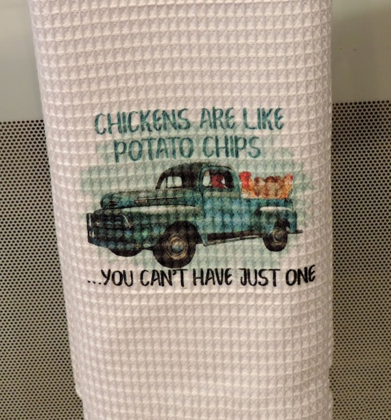 chicken kitchen towel, gift for chicken lover, white elephant gifts, farmhouse towel, Christmas gifts for the kitchen, chicken owner gift