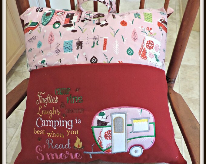 Camping Pillow Camping Reading Pillow Glamper Pillow Etsy