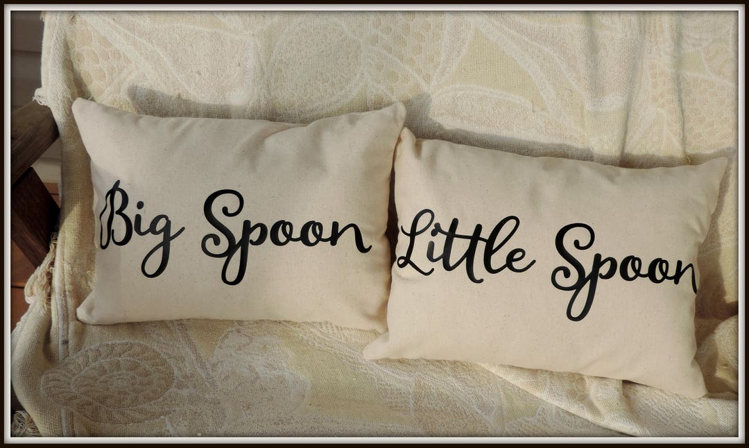 Spooning Pillow Set Big Spoon Pillow Little Spoon Pillow Etsy