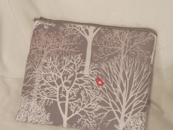 Cardinal make up bag, cardinal in the snow bag, cardinal wedding, winter wedding bag, memory cardinal, cardinal gifts, cardinals appear