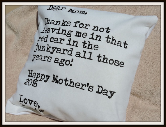 mom custom letter pillow, Mother Birthday Pillow, Grandmother gift, typography pillow, mom thank you gift, love Letter pillow,