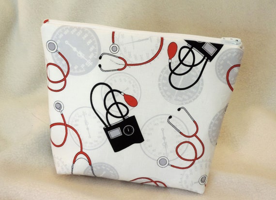 nurse cosmetic bag, doctor toiletry bag, nurse appreciation gift, bsn gift, first responder bag, EMT toiletry bag, Nurse practitioner gift,