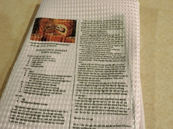 favorite recipe towel, recipe dish towel personalized, custom printed recipe towel