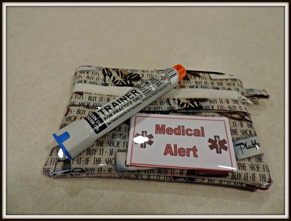 EpiPen Case, epipen bag, Insulated bag, Snack Bag, wet dry bag, clear pocket bag, Water Repellent bag, Fashion Print bag, Travel Medical Bag