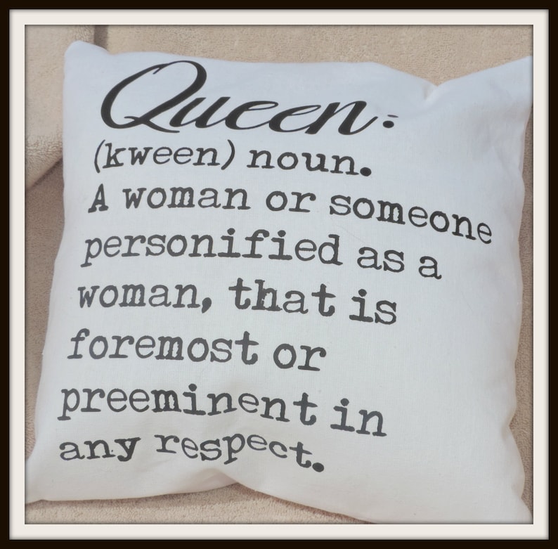 Queen Definition Throw Pillow Gay Queen Decor Diva Pillow Etsy