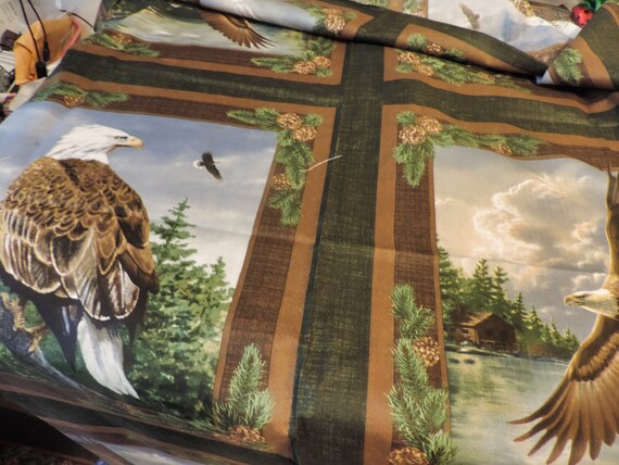 Bald Eagle fabric panels, James Hautman, Joseph hautman fabric, VIP for Canson quilt panels, quilting fabric, fabric destash